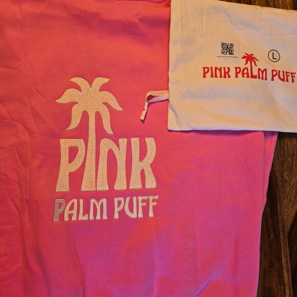 Pink Palm Puff Classic Puff Hoodie in Raspberry - Size Large - BNWT - Picture 8 of 9